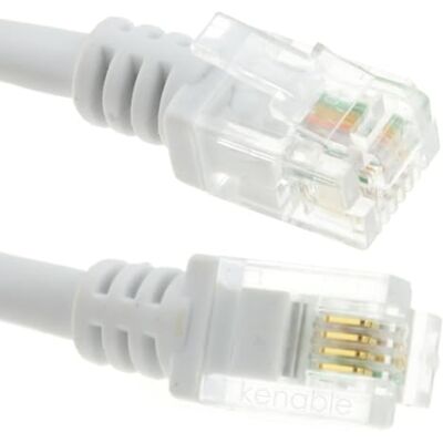 kenable ADSL 2+ High Speed Breedband Modem Kabel RJ11 naar RJ11 10 m WIT kenable ADSL 2+ High Speed Breedband Modem Kabel RJ11 naar RJ11 10 m WIT