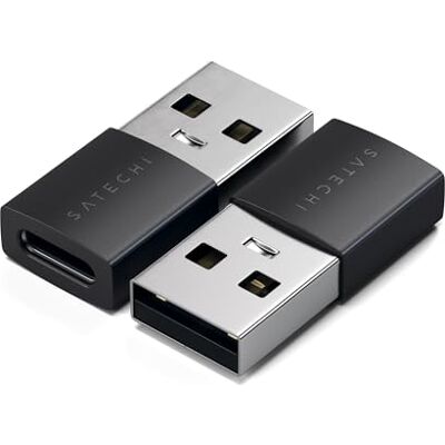SATECHI USB-A naar USB-C-adapter, 2 stuks, 10 Gbps, opladen 15 W Ontworpen voor CarPlay, PC en laptops Mac en Windows, ultrasnelle overdracht, compacte USB-C omzetting SATECHI USB-A naar USB-C-adapter, 2 stuks, 10 Gbps, opladen 15 W Ontworpen voor CarPlay, PC en laptops Mac en Windows, ultrasnelle overdracht, compacte USB-C omzetting