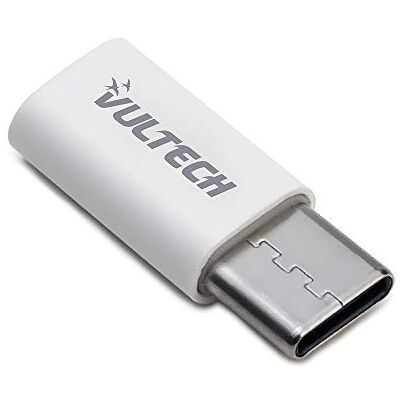Vultech ADP-01P Micro-USB naar type C adapter voor gegevensoverdracht voor MacBook Pro, Samsung en Huawei, wit Vultech ADP-01P Micro-USB naar type C adapter voor gegevensoverdracht voor MacBook Pro, Samsung en Huawei, wit