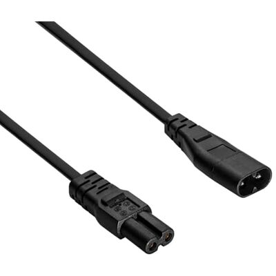 AKYGA AK-RD-08A CCA verlengkabel 2-polig 2 x 0,5 mm² IEC C7 naar IEC C8 1,5 m zwart netsnoer voor laptop, radio, projector, Roomba, TV, printer AKYGA AK-RD-08A CCA verlengkabel 2-polig 2 x 0,5 mm² IEC C7 naar IEC C8 1,5 m zwart netsnoer voor laptop, radio, projector, Roomba, TV, printer