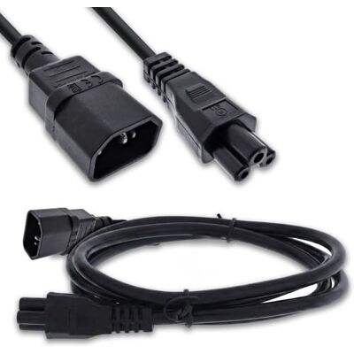 InLine 16552 netsnoer C14-bus naar C5-stekker voor laptop, projector, voeding, gegoten stekker, zwart, 2 m InLine 16552 netsnoer C14-bus naar C5-stekker voor laptop, projector, voeding, gegoten stekker, zwart, 2 m