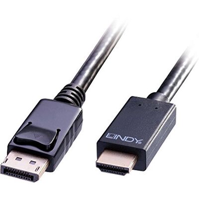 LINDY DisplayPort-kabel HDMI 1.4, 0,5 m, DisplayPort 1.2 4K 4096x2160@30Hz 10.2G Compatibel met TV, Monitor, Xbox, Gaming, PC, PS4, PS5, Blu-ray, Soundbar LINDY DisplayPort-kabel HDMI 1.4, 0,5 m, DisplayPort 1.2 4K 4096x2160@30Hz 10.2G Compatibel met TV, Monitor, Xbox, Gaming, PC, PS4, PS5, Blu-ray, Soundbar
