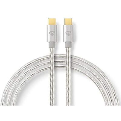 NEDIS USB-kabel USB 2.0 USB-C kabel 10W 480 Mbps verguld 2,00 m kabel gaten / nylon aluminium NEDIS USB-kabel USB 2.0 USB-C kabel 10W 480 Mbps verguld 2,00 m kabel gaten / nylon aluminium