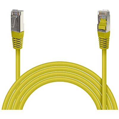 Waytex 32081 Ethernet-kabel, RJ45, Cat5e, FTP 100 MHz, afgeschermd, kleur – compatibel met PC, router, modem, switch, gameconsoles, tv, netwerkversterker, 3 m, geel Waytex 32081 Ethernet-kabel, RJ45, Cat5e, FTP 100 MHz, afgeschermd, kleur – compatibel met PC, router, modem, switch, gameconsoles, tv, netwerkversterker, 3 m, geel