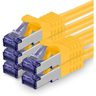 1aTTack.de Cat.7 ethernetkabel Gigabit LAN netwerkkabel RJ45 1,5 m geel 5 stuks Cat7 kabel patchkabel (SFTP/PIMF/LSZH) ruwe kabel 10 Gb/s met Rj 45 connector Cat.6a 5 x 1,5 meter geel 1aTTack.de Cat.7 ethernetkabel Gigabit LAN netwerkkabel RJ45 1,5 m geel 5 stuks Cat7 kabel patchkabel (SFTP/PIMF/LSZH) ruwe kabel 10 Gb/s met Rj 45 connector Cat.6a 5 x 1,5 meter geel
