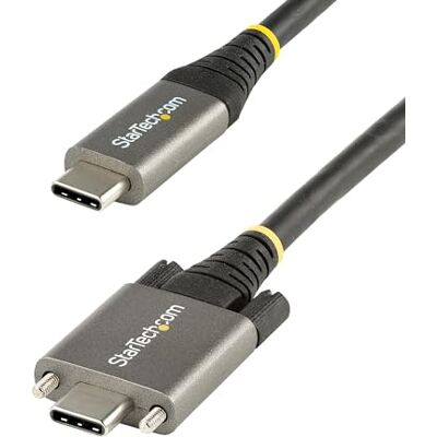 StarTech .com USB-C-kabel, 10 Gbps, 50 cm, met schroeven, zijdelingse vergrendeling – USB 3.1/3.2 generatie, 2 type C – 100 W/5 A Power Delivery, DP Alt Mode, USB-C-kabel met dubbele bevestigingsschroeven (USB31CCSLKV50CM) StarTech .com USB-C-kabel, 10 Gbps, 50 cm, met schroeven, zijdelingse vergrendeling – USB 3.1/3.2 generatie, 2 type C – 100 W/5 A Power Delivery, DP Alt Mode, USB-C-kabel met dubbele bevestigingsschroeven (USB31CCSLKV50CM)