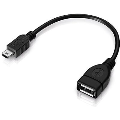 conecto OTG-adapter, mini-USB-stekker naar USB-A-aansluiting, 15 cm, zwart conecto OTG-adapter, mini-USB-stekker naar USB-A-aansluiting, 15 cm, zwart