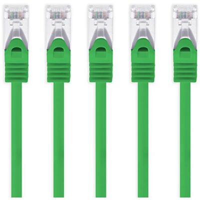 1aTTack.de 2 m groen 5 stuks Cat7 netwerkkabel SFTP patchkabel ruwe kabel Lankabel 10 GB/s 500 MHz gemonteerd met 2 RJ45 Cat 6a stekker 1aTTack.de 2 m groen 5 stuks Cat7 netwerkkabel SFTP patchkabel ruwe kabel Lankabel 10 GB/s 500 MHz gemonteerd met 2 RJ45 Cat 6a stekker