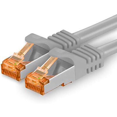 1aTTack.de 25 m Cat.7 netwerkkabel grijs 1 x Gigabit Ethernet LAN-kabel 10.000 Mbit/s patchkabel S FTP PIMF afscherming LSZH categorie 7 RJ45-stekker Cat 6a-stekker 1 x 25 m 1aTTack.de 25 m Cat.7 netwerkkabel grijs 1 x Gigabit Ethernet LAN-kabel 10.000 Mbit/s patchkabel S FTP PIMF afscherming LSZH categorie 7 RJ45-stekker Cat 6a-stekker 1 x 25 m