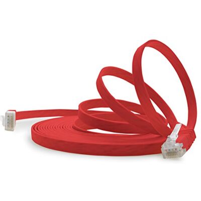 1aTTack.de 10 m rood 1 stuk netwerkkabel Cat.6 platte kabel Cat6 platte kabel patchkabel Cat.6 1000 Mbit/s Gigabit LAN (RJ45) platte dunne micro 1aTTack.de 10 m rood 1 stuk netwerkkabel Cat.6 platte kabel Cat6 platte kabel patchkabel Cat.6 1000 Mbit/s Gigabit LAN (RJ45) platte dunne micro