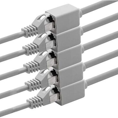 1aTTack.de 618241 CAT7 Cat.7-1m verlengkabel ethernetkabel LANKA netwerkkabel 10Gbps ruwe kabel met stekker (RJ45) Cat6a 5 stuks grijs 1aTTack.de 618241 CAT7 Cat.7-1m verlengkabel ethernetkabel LANKA netwerkkabel 10Gbps ruwe kabel met stekker (RJ45) Cat6a 5 stuks grijs