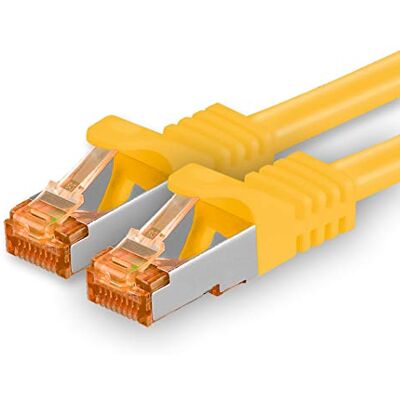 1aTTack.de 1aTTack Ethernetkabel, Cat.7, netwerkkabel, RJ45-kabel, 10 Gbps, 600 MHz, 1 stuk, geel, 3 m 1aTTack.de 1aTTack Ethernetkabel, Cat.7, netwerkkabel, RJ45-kabel, 10 Gbps, 600 MHz, 1 stuk, geel, 3 m