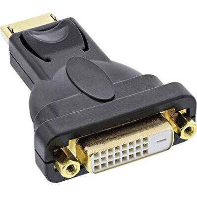 InLine 17199J DisplayPort-stekker op DVI-D bus 24+1 zwart InLine 17199J DisplayPort-stekker op DVI-D bus 24+1 zwart