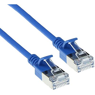ACT DC7601 CAT6a U/FTP LSZH netwerkkabel, dun, 3,8 mm, flexibel, zonder problemen met RJ45-stekker, voor gebruik in datacenters, blauw ACT DC7601 CAT6a U/FTP LSZH netwerkkabel, dun, 3,8 mm, flexibel, zonder problemen met RJ45-stekker, voor gebruik in datacenters, blauw