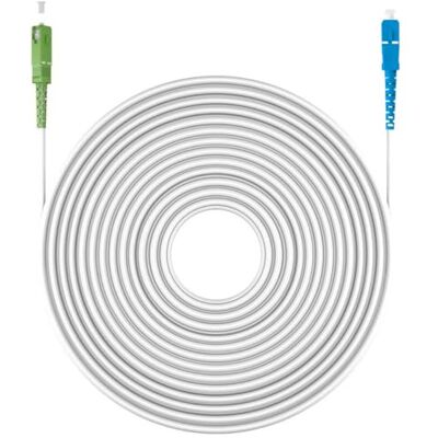 Ewent 10 meter SC/APC glasvezelkabel voor SC/UPC Simplex single-mode 9/125, G.657A2, LSZH, compatibel met Tim Fibra, Vodafone Fiber, Wind Fiber en drie vezels enz., wit/groen-wit/blauw, 10 m Ewent 10 meter SC/APC glasvezelkabel voor SC/UPC Simplex single-mode 9/125, G.657A2, LSZH, compatibel met Tim Fibra, Vodafone Fiber, Wind Fiber en drie vezels enz., wit/groen-wit/blauw, 10 m