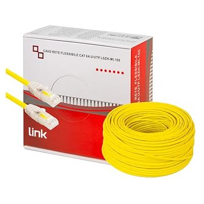 LINK LK6A100Y netwerkkabel Cat. 6A onafgeschermd UTP AWG24 halogeen flexibel geel 100m LINK LK6A100Y netwerkkabel Cat. 6A onafgeschermd UTP AWG24 halogeen flexibel geel 100m