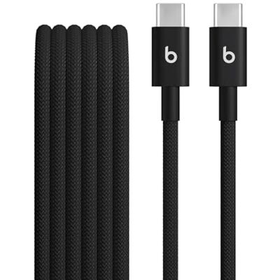 Beats USB-C naar USB-C geweven kabel, snel opladen, duurzaam/knoopvrij, compatibel met Apple- en Android-apparaten (1,5 m) intens zwart Beats USB-C naar USB-C geweven kabel, snel opladen, duurzaam/knoopvrij, compatibel met Apple- en Android-apparaten (1,5 m) intens zwart