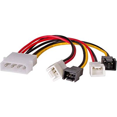 AKYGA AK-CA-34 stroomkabel Molex naar 2 x 3-polig 12V / 2x 3-polig 5V AKYGA AK-CA-34 stroomkabel Molex naar 2 x 3-polig 12V / 2x 3-polig 5V