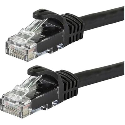 Monoprice Flexboot Series 12 stuks Cat6 Ethernet patchkabel RJ45, gestrand, 550 MHz, UTP, zuiver blank koperdraad, 24 AWG, zwart Monoprice Flexboot Series 12 stuks Cat6 Ethernet patchkabel RJ45, gestrand, 550 MHz, UTP, zuiver blank koperdraad, 24 AWG, zwart