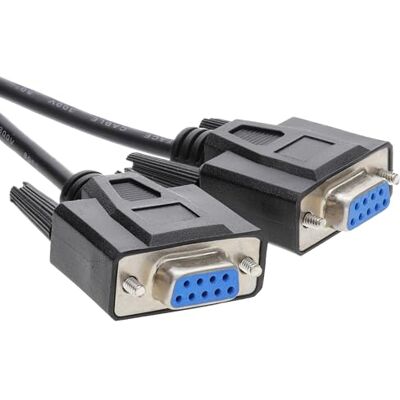 kenable 9-polige DB9 seriële RS232 nul modemkabel afgeschermd vrouwelijk naar vrouwelijk 5m zwart kenable 9-polige DB9 seriële RS232 nul modemkabel afgeschermd vrouwelijk naar vrouwelijk 5m zwart