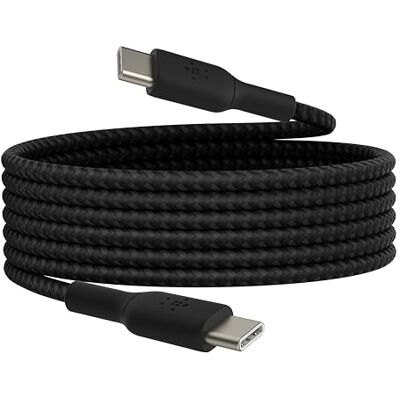 Belkin BoostCharge USB-C naar USB-C gevlochten mantelkabel (2 m, voor iPhone 15, 15 Pro, 15 Pro Max, 15 Plus, Galaxy S24, S23, Note10, Note9, Pixel 8, Pixel 7, iPad Pro enz., zwart) Belkin BoostCharge USB-C naar USB-C gevlochten mantelkabel (2 m, voor iPhone 15, 15 Pro, 15 Pro Max, 15 Plus, Galaxy S24, S23, Note10, Note9, Pixel 8, Pixel 7, iPad Pro enz., zwart)