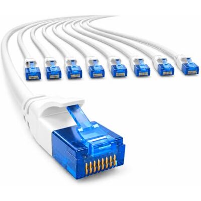 1aTTack.de 660493 Cat6 Cat.6 netwerkkabel Cat 10m patchkabel dunne kabel (kleine diameter zeer flexibel) 1000 Mbit/s 10 stuks wit 1aTTack.de 660493 Cat6 Cat.6 netwerkkabel Cat 10m patchkabel dunne kabel (kleine diameter zeer flexibel) 1000 Mbit/s 10 stuks wit