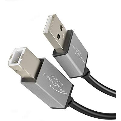 KabelDirekt USB B 2.0 kabel 2 m (USB A op USB B te gebruiken als printerkabel, scannerkabel of voor faxapparaten, zwart/space grey) PRO Series KabelDirekt USB B 2.0 kabel 2 m (USB A op USB B te gebruiken als printerkabel, scannerkabel of voor faxapparaten, zwart/space grey) PRO Series