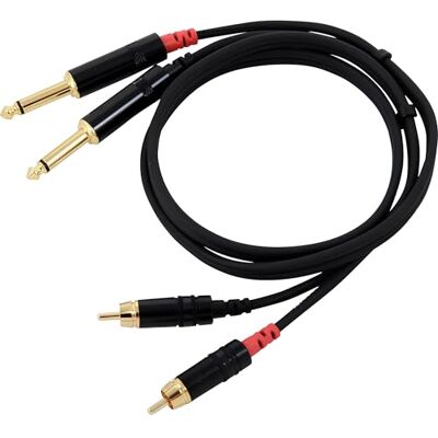 Cordial Mono-jack dubbele audiokabel RCA 90 cm Cordial Mono-jack dubbele audiokabel RCA 90 cm