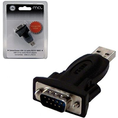 MCL USB 2.0 naar Serial Adapter RS232 DB09 stekker. Kabel 1,80 m MCL USB 2.0 naar Serial Adapter RS232 DB09 stekker. Kabel 1,80 m
