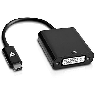 V7 UCDVI-BLK-1E USB-C mannelijk naar DVI-D vrouwelijk Adapter Zwart V7 UCDVI-BLK-1E USB-C mannelijk naar DVI-D vrouwelijk Adapter Zwart