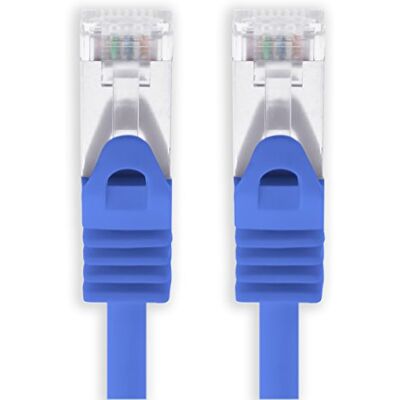 1aTTack.de 0,5 m blauw 1 x CAT.7 netwerkkabel Sftp patchkabel (ruwe kabel) (SET) 10000 Mbit/s 500 MHz gemonteerd met 2 RJ45 Cat6a-stekkers 1aTTack.de 0,5 m blauw 1 x CAT.7 netwerkkabel Sftp patchkabel (ruwe kabel) (SET) 10000 Mbit/s 500 MHz gemonteerd met 2 RJ45 Cat6a-stekkers