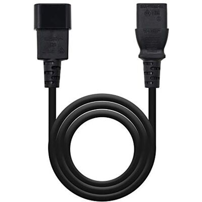 NANOCABLE 10.22.0203 netsnoer voor CPU of monitor, C13 / H-C14 / M, 100% koper, AWG18, zwart, 3,0 MTS NANOCABLE 10.22.0203 netsnoer voor CPU of monitor, C13 / H-C14 / M, 100% koper, AWG18, zwart, 3,0 MTS