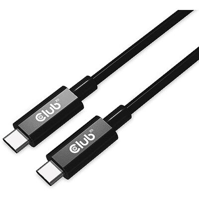 Club 3D CAC-1578 USB4 Gen3x2 Type-C bi-directionele kabel 8K60Hz 40Gbps PD 240W (48V/5A) EPR St/St 2m Club 3D CAC-1578 USB4 Gen3x2 Type-C bi-directionele kabel 8K60Hz 40Gbps PD 240W (48V/5A) EPR St/St 2m