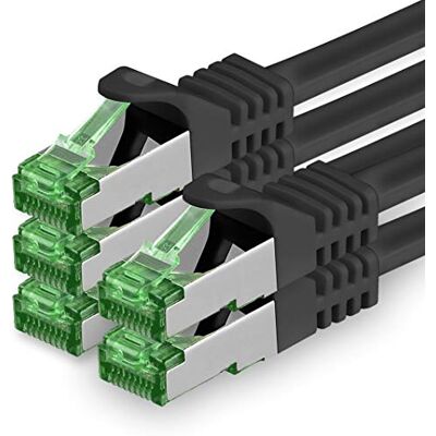 1aTTack.de CAT7 CAT 7 SFTP netwerkkabel 5 stuks 10,0 m Ethernet LAN DSL modem router zwart 1aTTack.de CAT7 CAT 7 SFTP netwerkkabel 5 stuks 10,0 m Ethernet LAN DSL modem router zwart