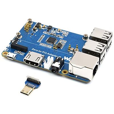 Waveshare Pi Zero 2 W naar Raspberry Pi 3 Model B/B+ adapter, alternatief voor Raspberry Pi 3B/3B+, geïntegreerde 4-CH USB-poort, 100 m ethernetpoort en HDMI-poort, USB audio hoofdtelefoonpoort enz. Waveshare Pi Zero 2 W naar Raspberry Pi 3 Model B/B+ adapter, alternatief voor Raspberry Pi 3B/3B+, geïntegreerde 4-CH USB-poort, 100 m ethernetpoort en HDMI-poort, USB audio hoofdtelefoonpoort enz.