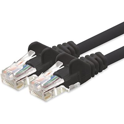 1aTTack.de CAT5e netwerkkabel, 2 x RJ45-stekker, UTP, netwerkpatchkabel, 30 m, zwart 1aTTack.de CAT5e netwerkkabel, 2 x RJ45-stekker, UTP, netwerkpatchkabel, 30 m, zwart