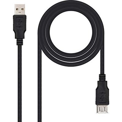 NANOCABLE 10.01.0203-BK verlengkabel USB 2.0, mannelijk naar vrouwelijk, zwart, 1,8 m NANOCABLE 10.01.0203-BK verlengkabel USB 2.0, mannelijk naar vrouwelijk, zwart, 1,8 m