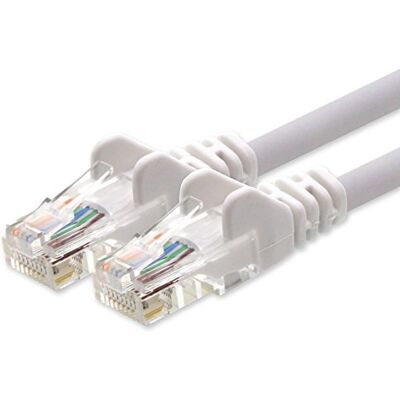 1aTTack.de CAT5e netwerkkabel, 2 x RJ45-stekker, UTP, netwerkpatchkabel, 50 m, wit 1aTTack.de CAT5e netwerkkabel, 2 x RJ45-stekker, UTP, netwerkpatchkabel, 50 m, wit