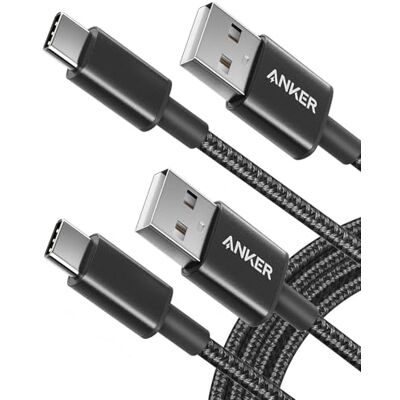 Anker Premium 180 cm lang dubbel gevlochten nylon USB-C naar USB-A-kabel (2-pack), voor Samsung Galaxy S9 / S9+ / S8 / S8+ / Note 8, LG V20 / G5 / G6 en veel meer(zwart) Anker Premium 180 cm lang dubbel gevlochten nylon USB-C naar USB-A-kabel (2-pack), voor Samsung Galaxy S9 / S9+ / S8 / S8+ / Note 8, LG V20 / G5 / G6 en veel meer(zwart)
