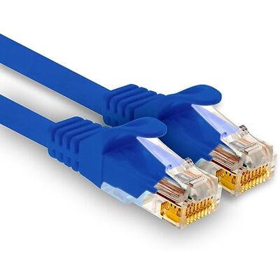 1aTTack.de - 1 x 3,0 m Cat7 netwerkkabel, Cat.7 ethernet, LAN- en Cat 7 patchkabel voor maximale internetsnelheid en verbindt alle apparaten met een blauwe RJ 45-stekker 1aTTack.de - 1 x 3,0 m Cat7 netwerkkabel, Cat.7 ethernet, LAN- en Cat 7 patchkabel voor maximale internetsnelheid en verbindt alle apparaten met een blauwe RJ 45-stekker