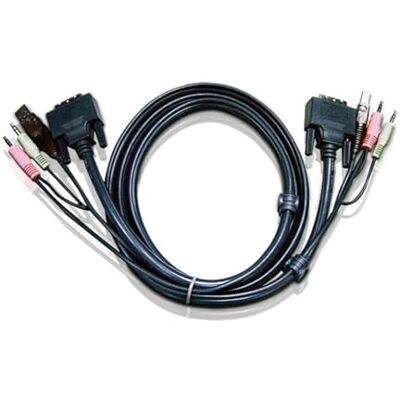 Aten 2L-7D02UI KVM-kabel DVI-I Single Link USB 1,8m Aten 2L-7D02UI KVM-kabel DVI-I Single Link USB 1,8m