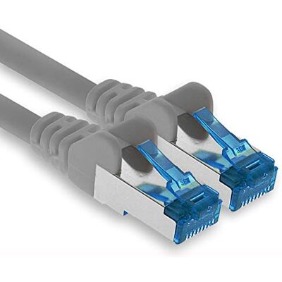 1aTTack.de Patchkabel 3,0 m ethernet, netwerk, LAN-kabel CAT6a (voor gigabit-netwerken, routers, switches, modems met RJ45-ingang grijs) 1aTTack.de Patchkabel 3,0 m ethernet, netwerk, LAN-kabel CAT6a (voor gigabit-netwerken, routers, switches, modems met RJ45-ingang grijs)