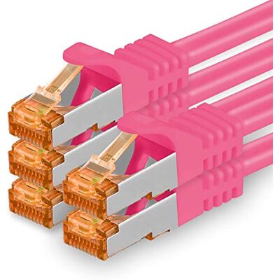 1aTTack.de 1 m Cat7 netwerkkabel magenta 5 stuks Gigabit Ethernet LAN kabel 10.000 Mbit/s patchkabel Cat7 S FTP PIMF afscherming LSZH Cat.7 ruwe kabel Rj45 Cat 6a-stekker 5 x 1m 1aTTack.de 1 m Cat7 netwerkkabel magenta 5 stuks Gigabit Ethernet LAN kabel 10.000 Mbit/s patchkabel Cat7 S FTP PIMF afscherming LSZH Cat.7 ruwe kabel Rj45 Cat 6a-stekker 5 x 1m