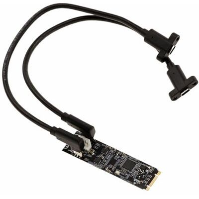 KALEA-INFORMATIQUE M2 M Key controllerkaart naar 2 poorten USB 3.2 Gen 2 10G type C met kabels en hoeken, ASM3142 chipset KALEA-INFORMATIQUE M2 M Key controllerkaart naar 2 poorten USB 3.2 Gen 2 10G type C met kabels en hoeken, ASM3142 chipset