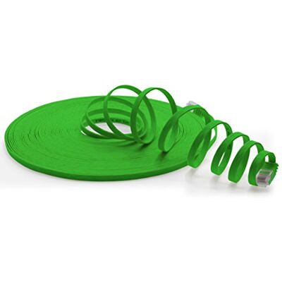 1aTTack.de 20 m CAT6 platte netwerkpatchkabel (groen 1 stuk) Gigabit LAN platte kabel 1000 Mbit/s CAT.6 Slim Micro installatiekabel 1aTTack.de 20 m CAT6 platte netwerkpatchkabel (groen 1 stuk) Gigabit LAN platte kabel 1000 Mbit/s CAT.6 Slim Micro installatiekabel