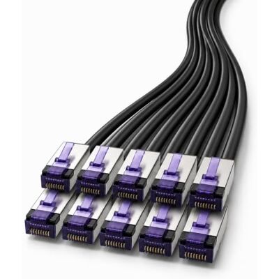 1aTTack.de - 2 m CAT6a Superflex Ethernet Gigabit LAN RJ45 CAT6 A patchkabel 10000 Mbit s SFTP PIMF 500 MHz compatibel met CAT6 CAT5 zwart 10 stuks 1aTTack.de - 2 m CAT6a Superflex Ethernet Gigabit LAN RJ45 CAT6 A patchkabel 10000 Mbit s SFTP PIMF 500 MHz compatibel met CAT6 CAT5 zwart 10 stuks