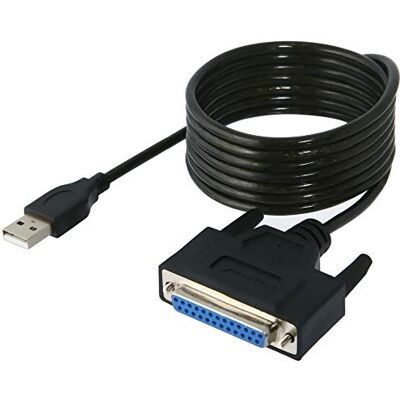 SABRENT Printer USB-kabel naar parallel adapter (1,8 m), DB25 IEEE-1284 parallel printerkabel adapter met THUMB SCREW-connectoren (CB-DB25) SABRENT Printer USB-kabel naar parallel adapter (1,8 m), DB25 IEEE-1284 parallel printerkabel adapter met THUMB SCREW-connectoren (CB-DB25)