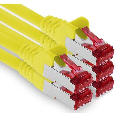1aTTack.de Netwerkkabel Cat 6-10m geel 5 stuks Ethernetkabel Lankabel Cat6 Sftp Patchkabel Set 1000 Mbit s 1aTTack.de Netwerkkabel Cat 6-10m geel 5 stuks Ethernetkabel Lankabel Cat6 Sftp Patchkabel Set 1000 Mbit s