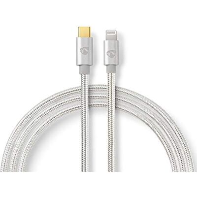 NEDIS USB-C naar Lightning gevlochten kabel 2 m wit NEDIS USB-C naar Lightning gevlochten kabel 2 m wit