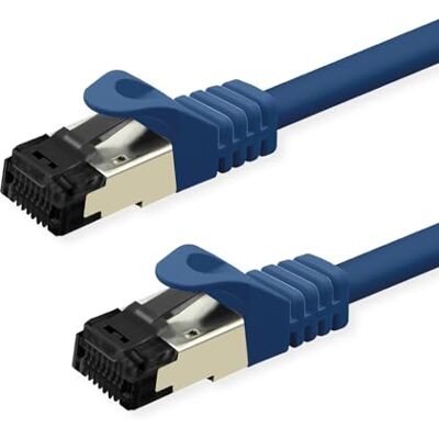 Value Patchkabel S/FTP (PiMF) Cat.8 (klasse I), LSOH, draaddraad, blauw, 1 m Value Patchkabel S/FTP (PiMF) Cat.8 (klasse I), LSOH, draaddraad, blauw, 1 m